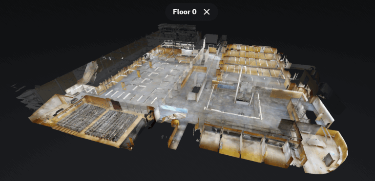 A 3d model of a building.